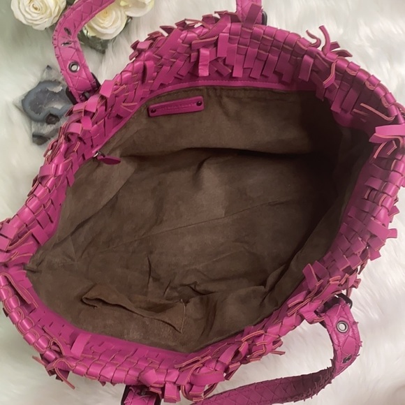 Bottega Veneta Amethyst Fringe Tote Leather Rare Find Excellent Condition - Picture 13 of 13